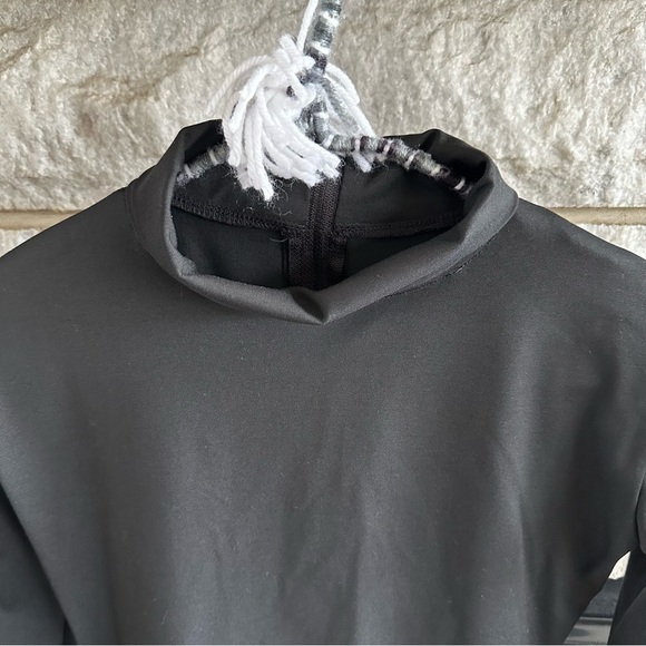 Black Long Sleeve Bodysuit adult medium back zip closure - Picture 2 of 6